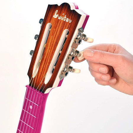 Chitarra Folk Classica Giocattolo Bambini Accordabile Bontempi in Plastica Rosa