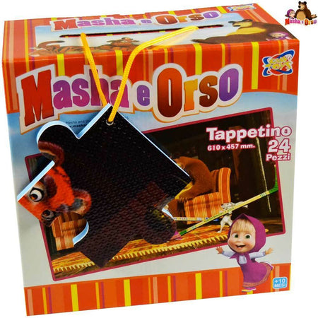 Masha e Orso Tappetino Puzzle 61 x 45 cm 24 Pezzi Bambini Manualita' Giochi