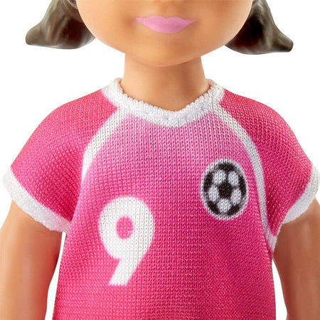 Bambola Barbie Allenatrice di Calcio con Bambolina Shelly Porte e Accesori Gioco