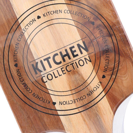 Tagliere in Legno Con Manico Decorazione Kitchen Per Salumi Formaggi 45x23x1cm