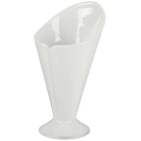 Ciotola Francese di Porcellana 17 cm Bianco Bicchiere per Patatine Fritte Gelato