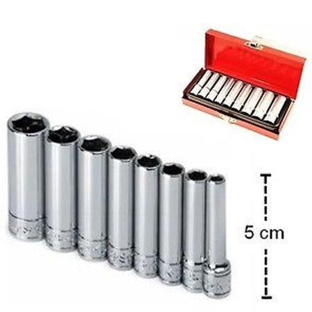 KIT SET 9 PZ CHIAVI BUSSOLA LUNGHE DA 1/4" PER CANDELETTE 5-13mm CHROME VANADIUM Fai da te/Utensili elettrici e a mano/Utensili a mano/Bussole e set di bussole/Corredi di bussole/Standard Trade Shop italia - Napoli, Commerciovirtuoso.it