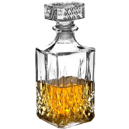 Bottiglia Vintage Per Liquore Wiskey Cognac Scotch In Vetro Con Tappo  9x23cm - commercioVirtuoso.it