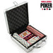 Set Kit da Poker con 100 Fiches 2 Mazzi di Carte 5 Dadi Gioco 1 Gettone Mazziere
