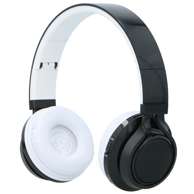 Cuffie On-Ear Bluetooth Led Esterni Durata 10 Ore Auricolari Senza Filo Bianco