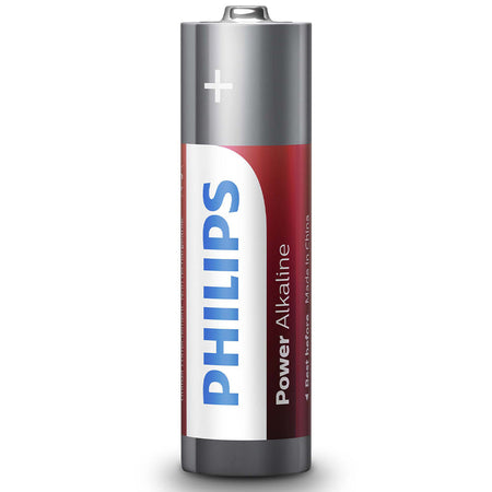 Confezione 24 Batterie Alcaline Philips Powerlife AA Stilo Pile Monouso 1,5 V