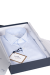 Camicia uomo Sonrisa -  Fantasia mini quadri -  collo francese - colore bianco/azzurro Moda/Uomo/Abbigliamento/T-shirt polo e camicie/Camicie casual Couture - Sestu, Commerciovirtuoso.it