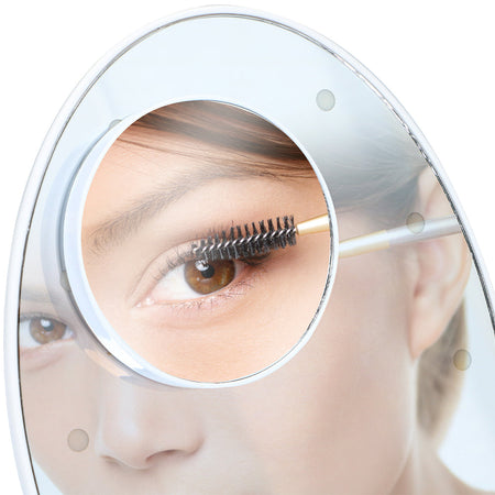 Specchio Ovale per Trucco Makeup Luci Led e Regolazione Touch Ingrandimento 5x