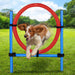 Anello di Salto per Cani Agility Dog Addestramento Cani Ostacoli con Borsa