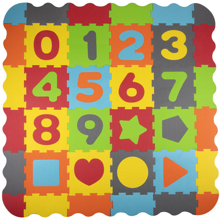 Tappeto Puzzle 3 in 1 in Gommapiuma per Bambini con 40 Palline e Custodia