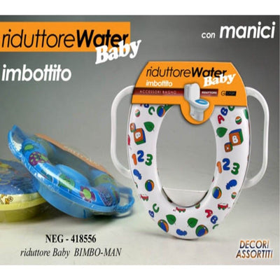SEDILE WC MORBIDO RIDUTTORE BAMBINI BABY WATER IMBOTTITO CON MANICI  Trade Shop italia - Napoli, Commerciovirtuoso.it