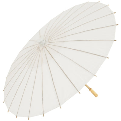 Ombrello parasole bambù bianco 62 cm legno e carta accessori sposa ombrellino wedding matrimonio e feste organizzate Ombrello parasole Trade Shop italia - Napoli, Commerciovirtuoso.it