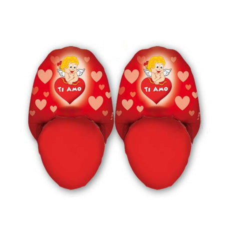 Pantofole rosse regalo di San Valentino Pantofoloni "Ti Amo" Con Cupido Moda/Donna/Scarpe/Pantofole Kondorama - Martinsicuro, Commerciovirtuoso.it