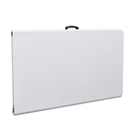 Tavolo pieghevole richiudibile a valigia in resina Bianco struttura in ferro 244X76X74 EG45065 Your Self