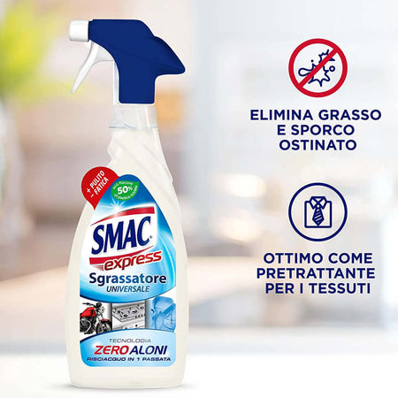 12 x 650 ml Smac Express Sgrassatore Universale Detergente Spray Multisuperficie