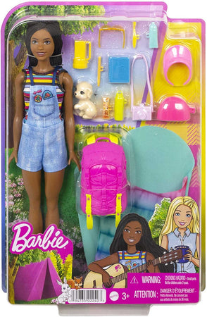 Barbie Siamo in Due Brooklyn in Campeggio Bambola Cagnolino Zaino Sacco a Pelo