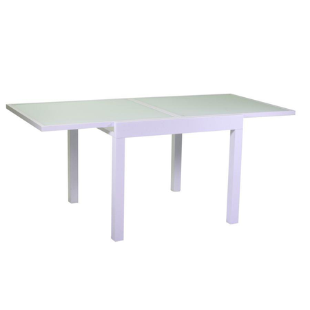 Tavolo alluminio boise bianco opaco allungabile cm90/180x90h75 Vacchetti
