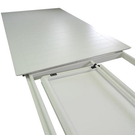 Tavolo alluminio el paso allungabile bianco rettangolare cm220/330x110h76 Vacchetti