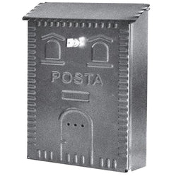 Cassetta postale Grigio verniciata a polvere h 38 cm montaggio a parete -  commercioVirtuoso.it