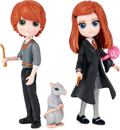 Harry Potter Wizarding World Set Amicizia Ron e Ginny Weasley e Mascotte 7.5 cm