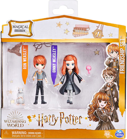Harry Potter Wizarding World Set Amicizia Ron e Ginny Weasley e Mascotte 7.5 cm