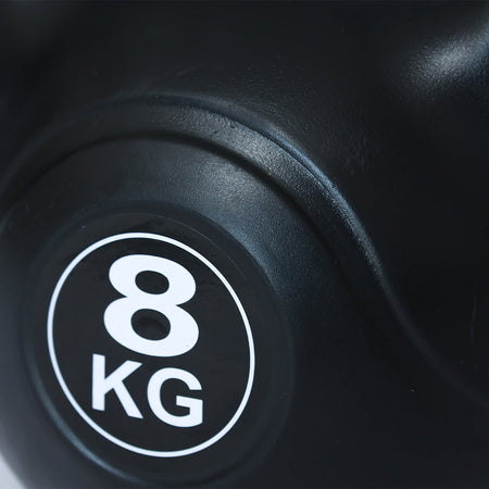 Kettlebell 8 Kg in PVC con Cemento Manico Antiscivolo Peso per Fitness Palestra