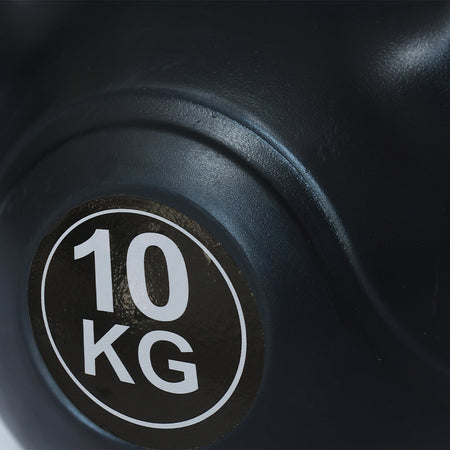 Kettlebell 10Kg in PVC con Cemento Manico Antiscivolo Peso per Fitness Palestra