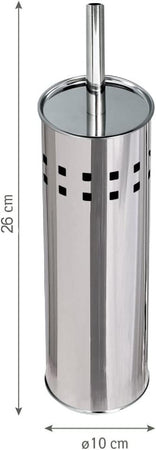 Portascopino con Spazzolone WC Cilindro In Acciaio Inox 26x10 cm Accessori Bagno