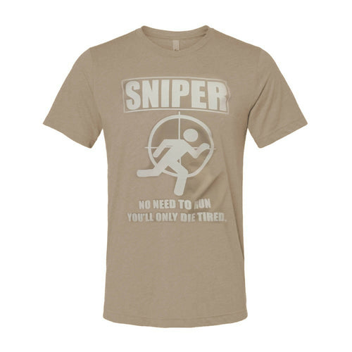 T-shirt Uomo Sniper Maglietta Girocollo Cecchino  No Need To Run Maglia Mezze Maniche Stampata Sport e tempo libero/Fan Shop/Abbigliamento/T-Shirt Il Distintivo - Pesaro, Commerciovirtuoso.it