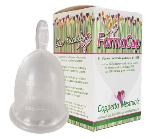 Farmacup Kit Misura Grande Kit Coppetta Mestruale Con Pochette Contenitiva  per Accessori Cup in Silicone E Salviette Monouso