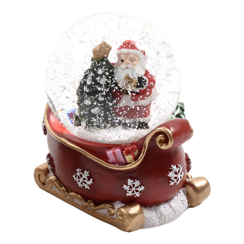 Palla di neve con Babbo Natale su slitta color rosso e bianco 5 x 4,5 x h 6,5 cm Casa e cucina/Decorazioni per interni/Addobbi e decorazioni per ricorrenze/Decorazioni natalizie/Neve artificiale MagiediNatale.it - Altamura, Commerciovirtuoso.it