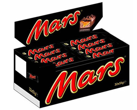 32 pezzi barretta cioccolato al latte e caramello Mars 51 gr, confezione 32 pz merendine e snack dolci Non solo caffè online - Albano Laziale, Commerciovirtuoso.it