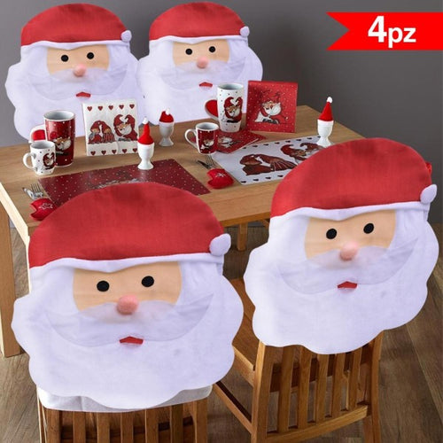 4 X Coprisedia Natalizi Forma Babbo Natale Decorazione Natalizia Sedia 47x60cm Casa e cucina/Decorazioni per interni/Addobbi e decorazioni per ricorrenze/Decorazioni natalizie/Oggettistica Trade Shop italia - Napoli, Commerciovirtuoso.it