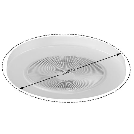 Ventilatore a Soffitto con Lampada LED Caldo Freddo 50 Ø cm 3 Velocità e Timer