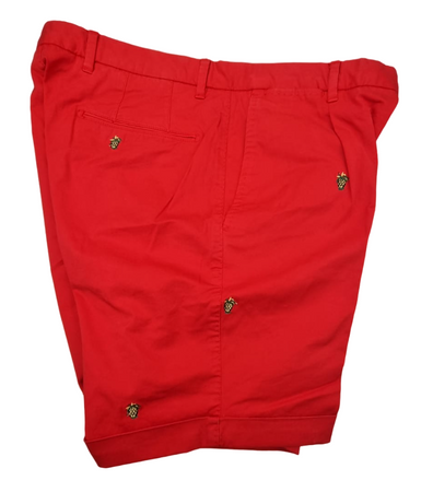 Bermuda uomo PT - tinta unita con ricami - rosso Moda/Uomo/Abbigliamento/Pantaloncini Couture - Sestu, Commerciovirtuoso.it