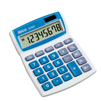 Calcolatrice da tavolo 208X - 8 cifre - bianco - Ibico Cancelleria e prodotti per ufficio/Elettronica per ufficio/Calcolatrici/Finanziarie Eurocartuccia - Pavullo, Commerciovirtuoso.it