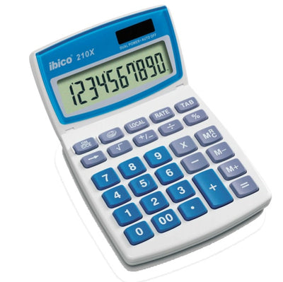 Calcolatrice da tavolo 210X - 10 cifre - bianco - Ibico Cancelleria e prodotti per ufficio/Elettronica per ufficio/Calcolatrici/Finanziarie Eurocartuccia - Pavullo, Commerciovirtuoso.it
