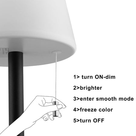 Lampada da Tavolo Senza Fili Ricaricabile Portatile per Interni ed Esterni RGB