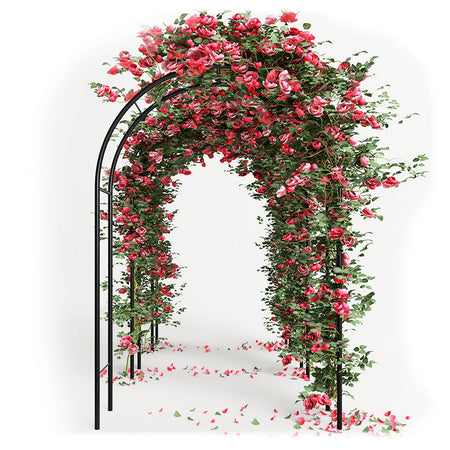 Arco da Giardino Supporto per Rose Piante Rampicanti in Metallo Altezza 240cm