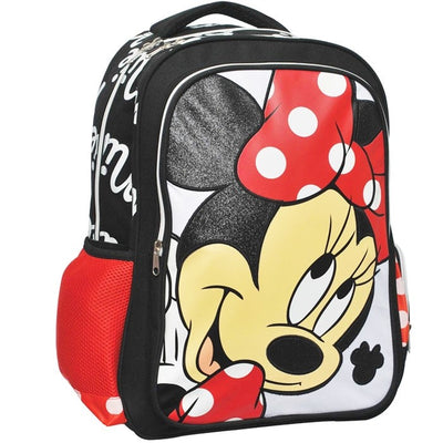 Zaino Americano Scuola O Per Il Viaggio Disney Minnie Mouse Tessuto E Pvc