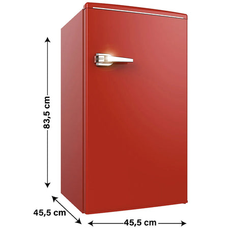 Frigorifero Congelatore Kooper Frigo Rosso Monoporta Classe A+ Capacità 86 litri