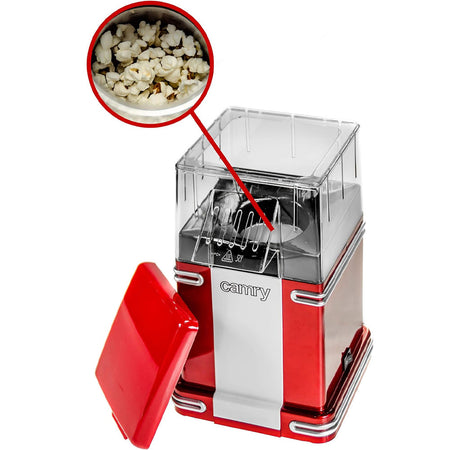 Macchina per Pop Corn Elettrica 1200W Popcorn Senza Olio Feste Party Bambini