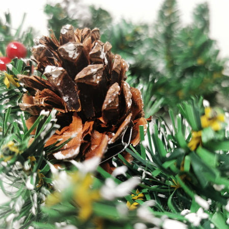 Ghirlanda Natalizia Fuoriporta Diametro 35 cm Corona di Natale Addobbo Festivo