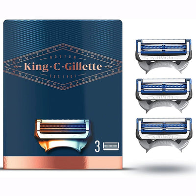 King C. Gillette Lamette per Rasoio di Sicurezza 3 Ricambi Rifinitore Precisione
