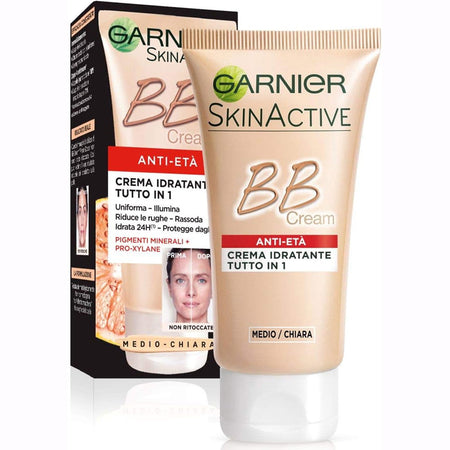 Garnier BB Cream Anti-Età Crema Viso di Pelle 5 in 1 Medio-Chiaro 50 ml