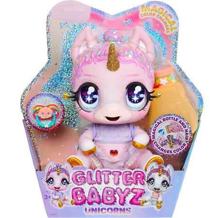 Glitter Babyz MGA Unicorn Baby Bambolina Jewerls Daydreamer Cambia Colore