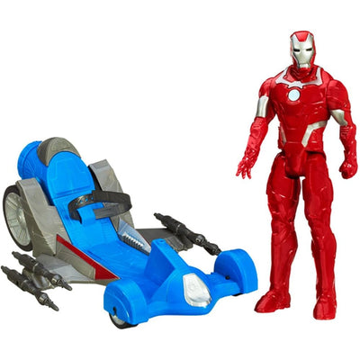 Hasbro Avengers Iron Man con Veicolo 30 cm Action Figure Marvel Idea Regalo