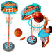 Basket Canestro Piantana Giocattolo Bambini Regolabile con Pallone e Gonfiatore