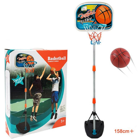 Basket Canestro Piantana Giocattolo Bambini Regolabile con Pallone e Gonfiatore