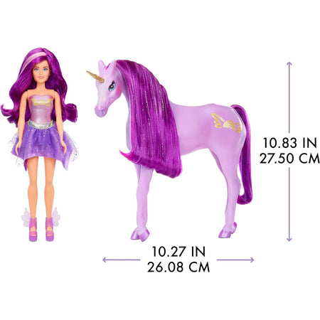 MGA's Dream Ella Unicorno Viola con Bambola Lilac alla Moda da 29 cm Idea Regalo